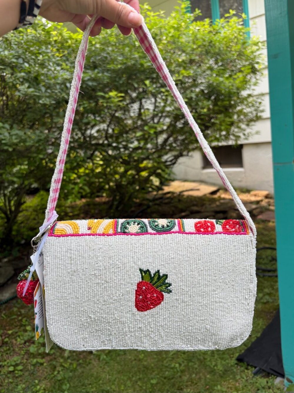 NWT Viral Beaded Fruit Bag Handmade in India - Picture 3 of 6